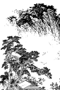 白描风景画