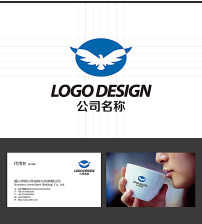 大鹏展翅logo标志设计